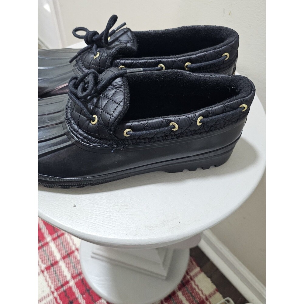Sperry Top Sider Black Duck Boots Waterproof Warm Womens boots Size 10 - Picture 3 of 11